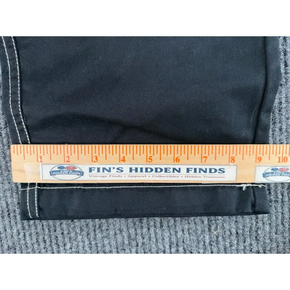 NWT True Religion Cargo Pants Mens 36 Black Straight Utility Y2K